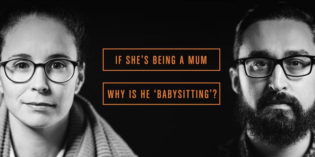 www.genderequal.nz woman and man babysitting quote