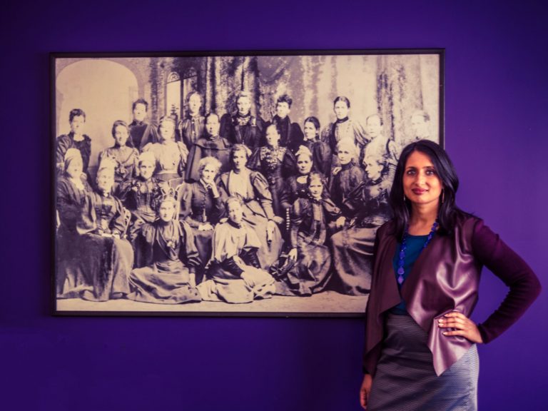 www.ncwnz.org.nz Vanisa standing in front of our founders